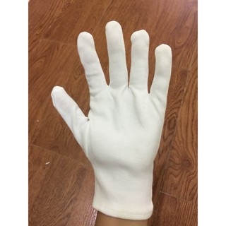 5 đôi găng tay cotton trắng