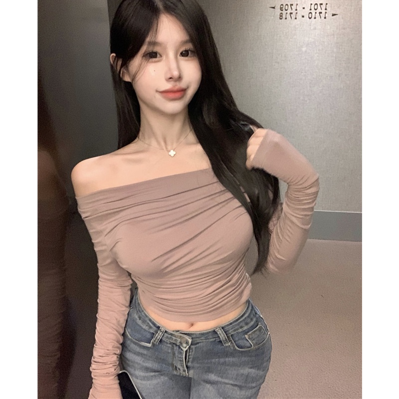 Áo Thun Nữ Tay Dài Hở Vai Thời Trang Quyến Rũ