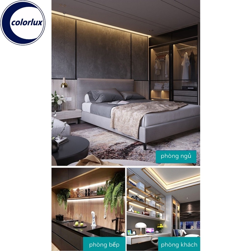 Combo 5 Đèn Tuýp LED Hắt Liền Máng Nhựa T5 COLORLUX 0,6M-1,2M Ánh Sáng Trắng- Vàng #Nhựa | BigBuy360 - bigbuy360.vn