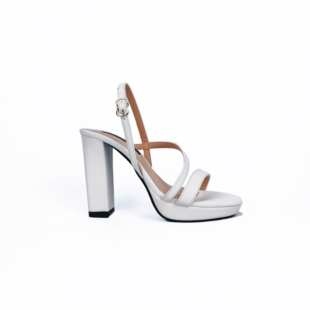 Giày sandal cao gót đế đúp 10p Halary HADU M1020 gót to dây chéo