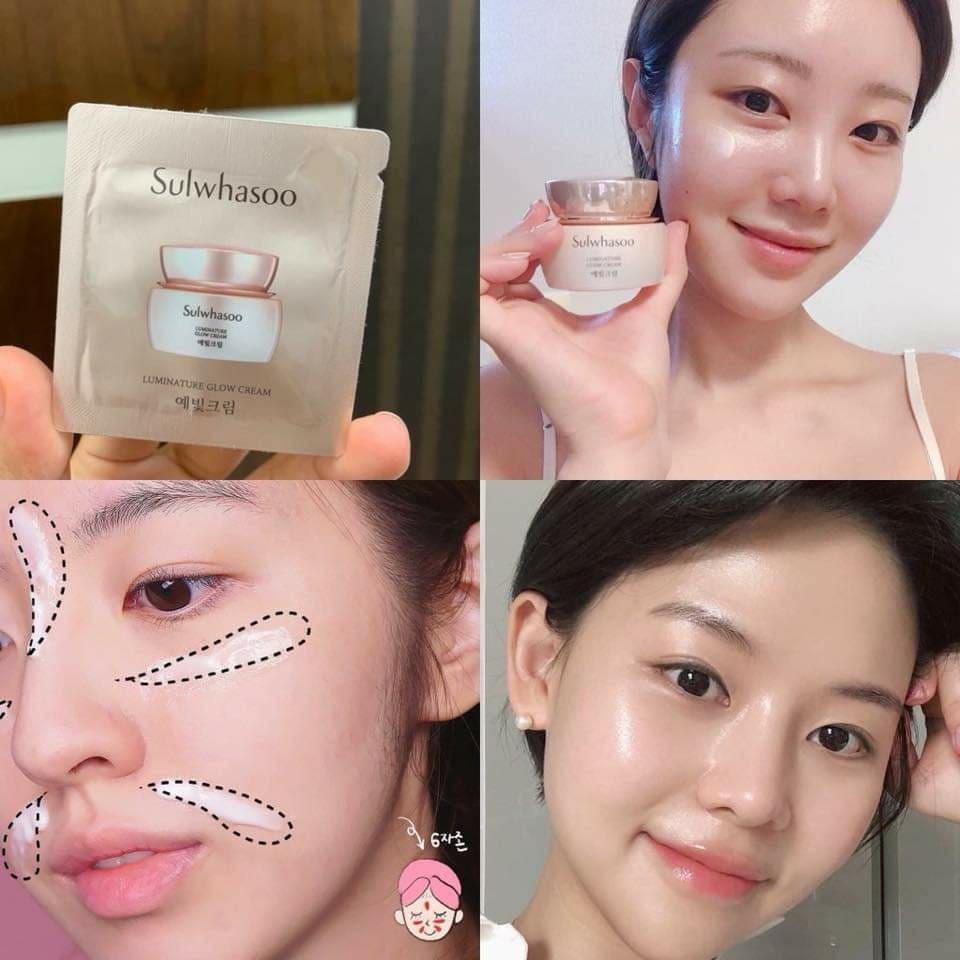 Combo 10 Gói KEM DƯỠNG TRẮNG CĂNG BÓNG CHỐNG NHĂN SULWHASOO LUMINATURE GLOW CREAM