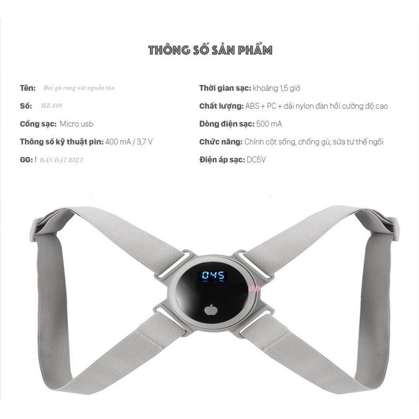Thiết Bị Nhắc Nhở Tư Thế Ngồi Cho Học Sinh- Có Rung Cảm Ứng - Nhắc Nhở Thay Phụ Huynh - Trị Liệu Cong Vẹo Cột Sống