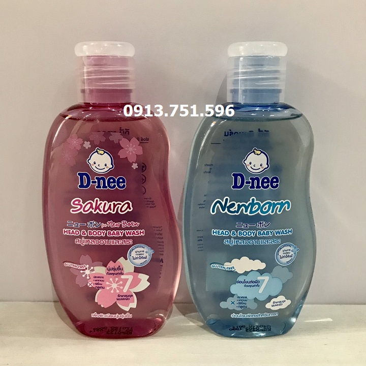 Sữa tắm gội Dnee 200ml Thái Lan (Bé sơ sinh đến 3 tuổi)