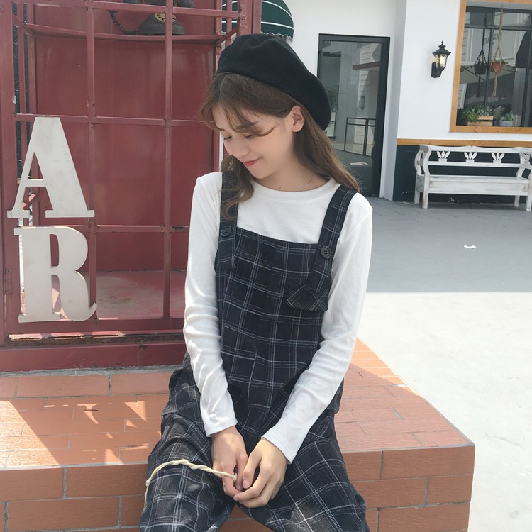 (Có sẵn) SP001 Quần yếm caro đen | BigBuy360 - bigbuy360.vn