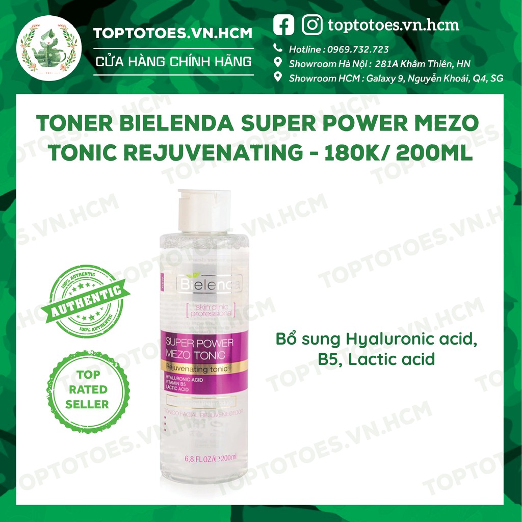 Toner &amp; Kem dưỡng Bielenda Rejuvenating Mezo Skin Clinic dưỡng ẩm sâu, phục hồi &amp; trẻ hoá da