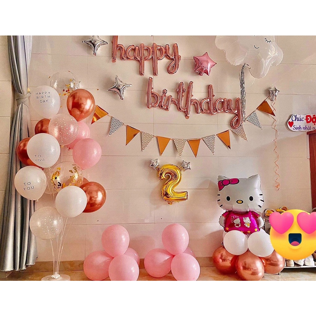 Bóng chữ Happy birthday liền kiểu mới trang trí sinh nhật