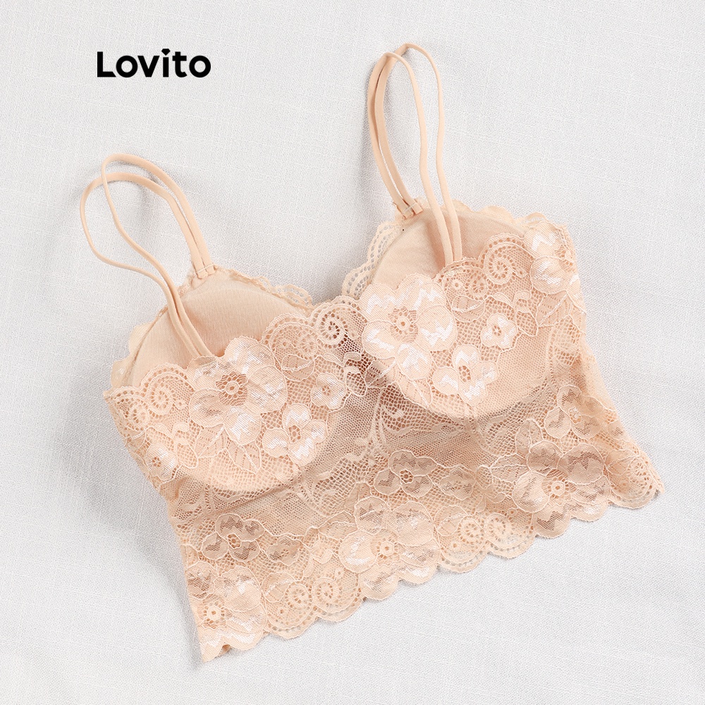 Áo lót Lovito phối ren đơn giản gợi cảm L00310 (Màu da/ màu trắng) | BigBuy360 - bigbuy360.vn