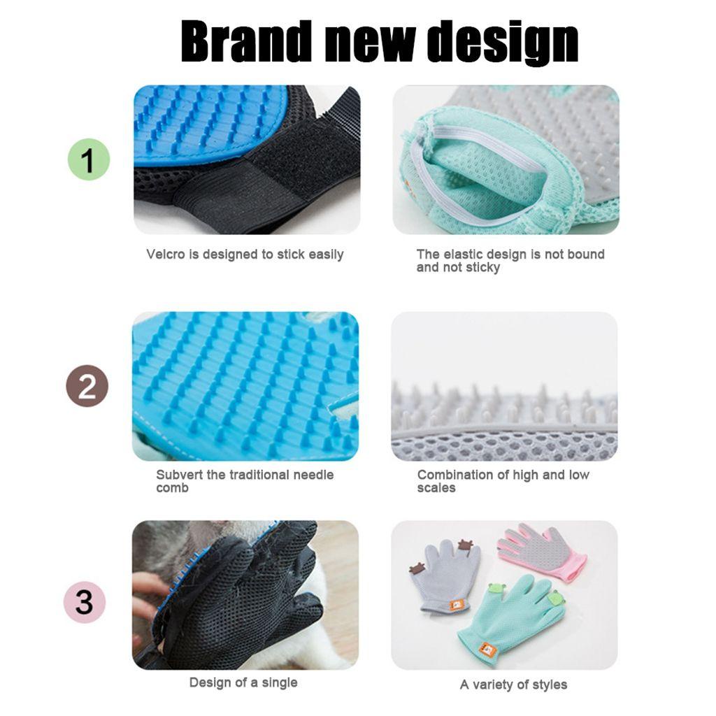 Danilo Bàn Chải Tắm Mát Xa Tay Trái / Phải Bằng Silicon Đa Năng Nhẹ Nhàng Cho Thú Cưng