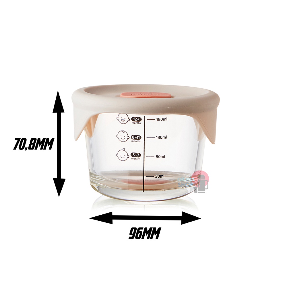 Hộp thủy tinh chia vạch Lock&Lock LLG508 LLG510 LLG542 180ml 260ml 280ml đựng thức ăn theo từng tháng tuổi