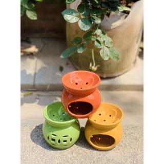 Bếp xông đốt bồ kết chanh sả_ Bếp Đốt Nến gốm Sứ Bát Tràng Cao Cấp