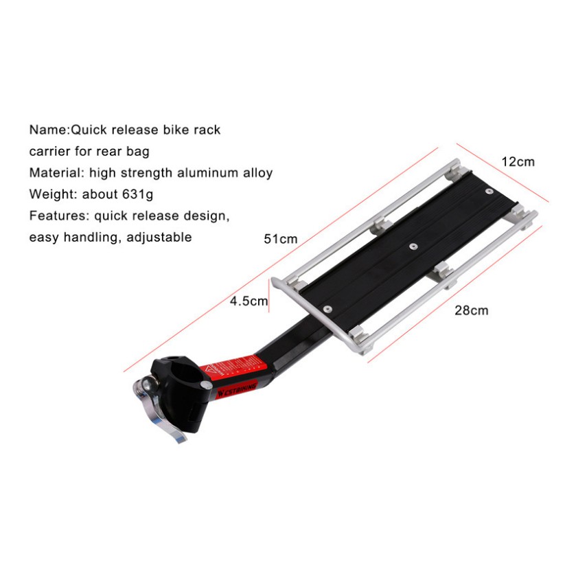 Giá đèo hàng xe đạp giá đèo hàng sau xe đạp