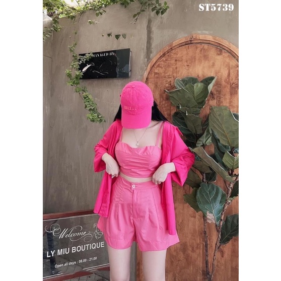 [ 𝐅𝐑𝐄𝐄 𝐒𝐇𝐈𝐏 ] SET 4 MÓN HỒNG BABY KÈM MŨ