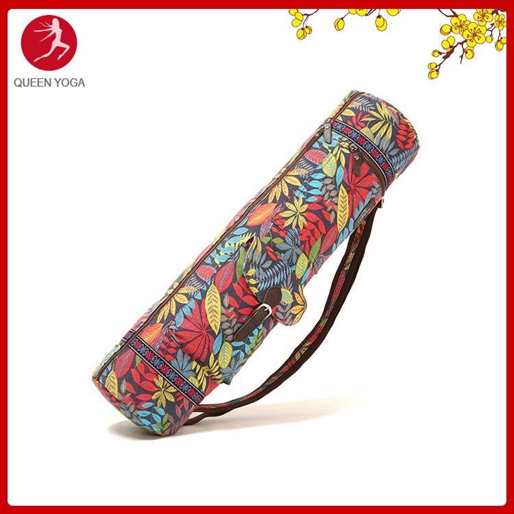 Túi đựng thảm yoga họa tiết nhiều màu vải dù chống thấm nước