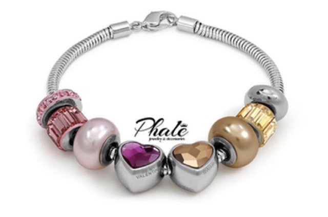 BeCharm Pha Lê Swarovski Trái Tim Đính Đá S14mm