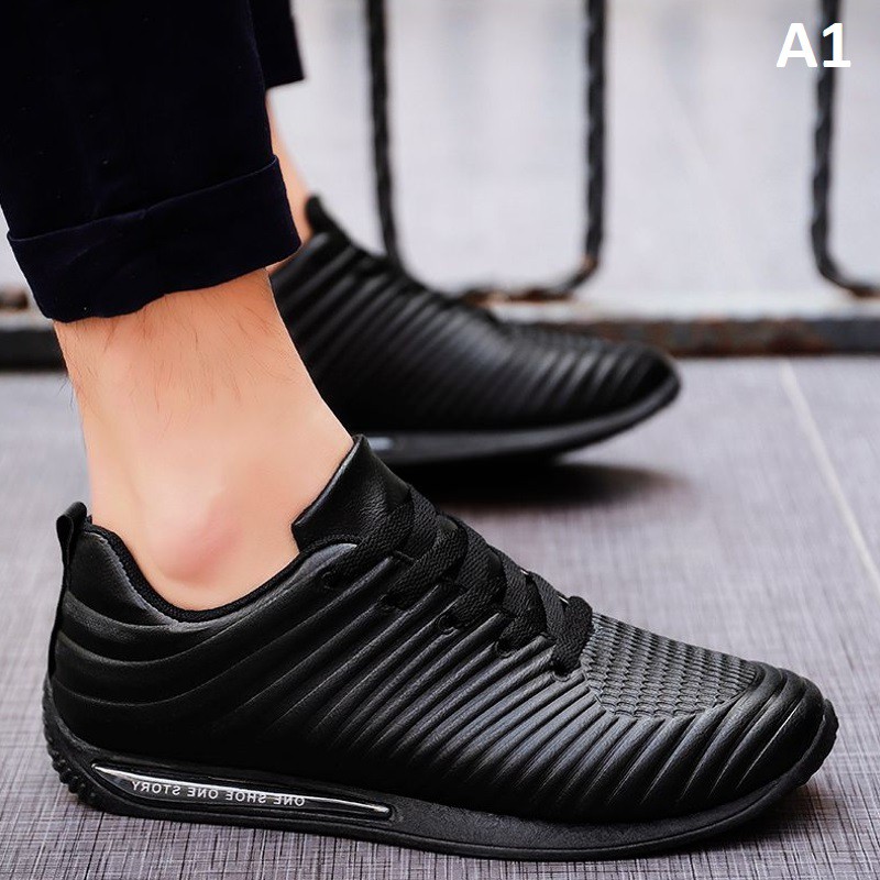 Giày sneaker nam chống nước chống bám bẩn fom nhỏ đặt tiến lên 1 size