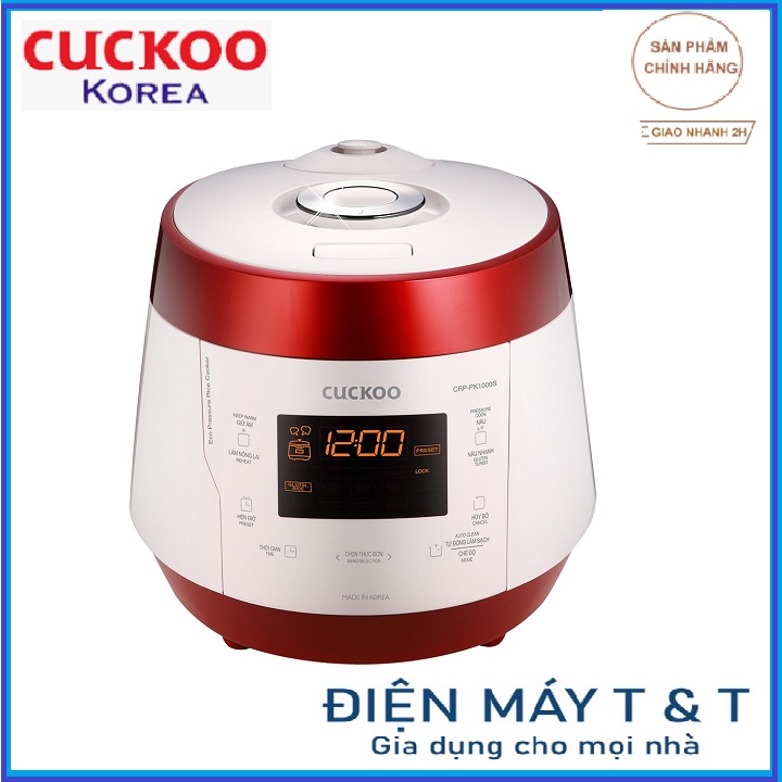 Nồi cơm áp suất điện tử Cuckoo CRP-PK1000S - 1.8 Lít