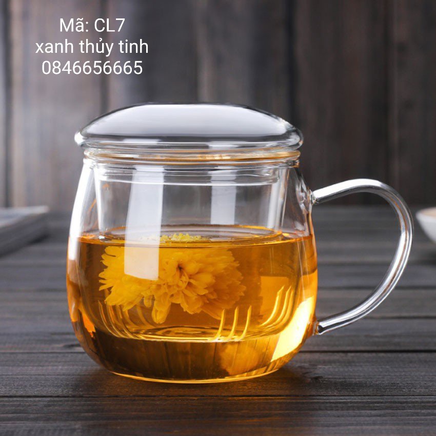 Cốc thuỷ tinh có lõi lọc 380ml mã CL7