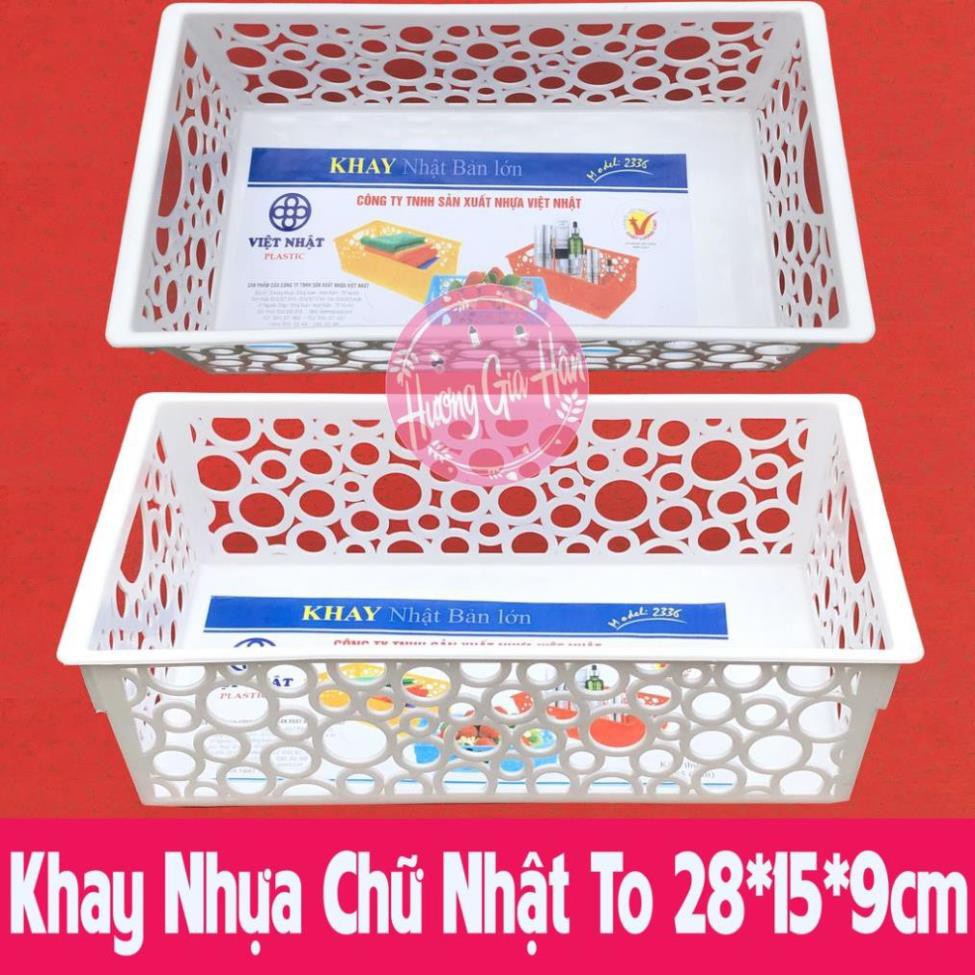 (HANG HOT) Rổ Nhựa Chữ Nhật (28x15x9cm) Cỡ To Đa Năng Việt Nhật