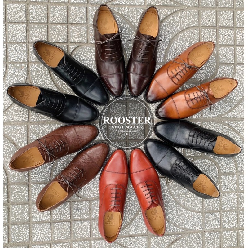 Giày Captoe Oxford. Giày Rooster shoemaker. Giá 980k
