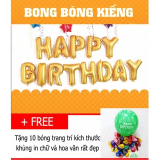 Bóng Chữ Happy Birthday Trang Trí Sinh Nhật(Kèm Bóng và Keo)