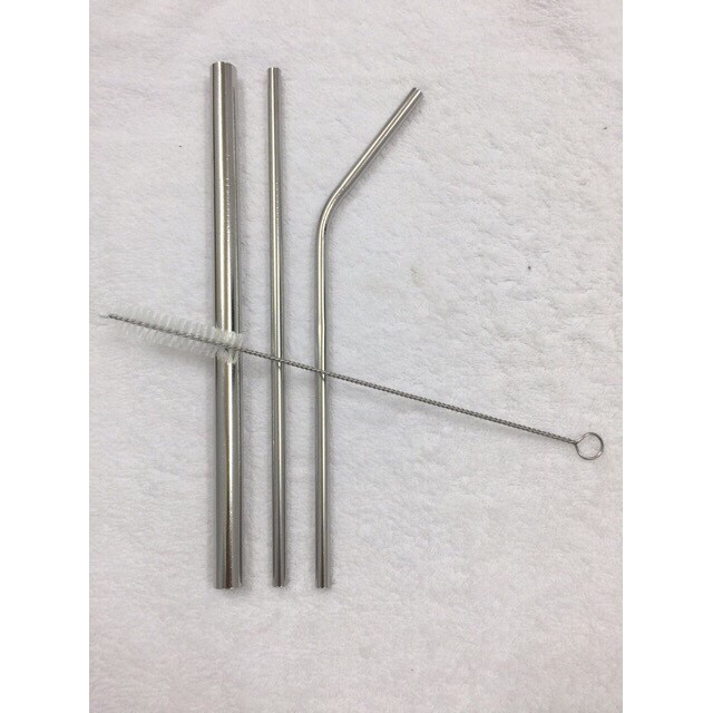 Bộ 3 Ống Hút Inox 304 Kèm Cọ Rửa
