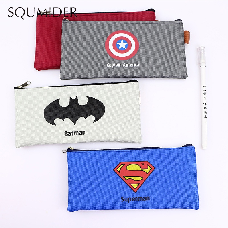 Túi Đựng Bút Chì In Hình Siêu Anh Hùng Batman Dễ Thương