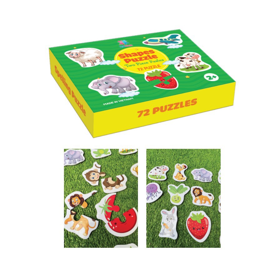 Đồ chơi thông minh Bộ Ghép hình Tư duy Thông minh - Học chữ cái, chữ số - 72 PUZZLE