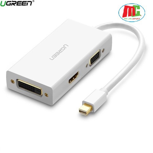 Cáp Chuyển Mini DisplayPort (Thunderbolt) Sang HDMI + VGA + DVI 24+1 Ugreen 20417/20418 - Hàng Chính Hãng
