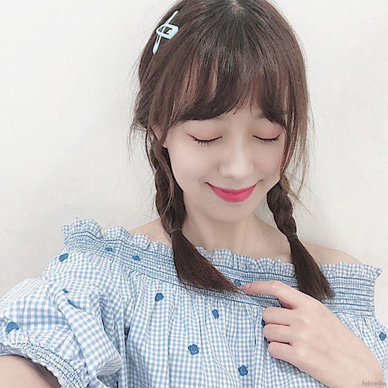 Kẹp tóc màu trơn ngọt ngào dễ thương cho nữ