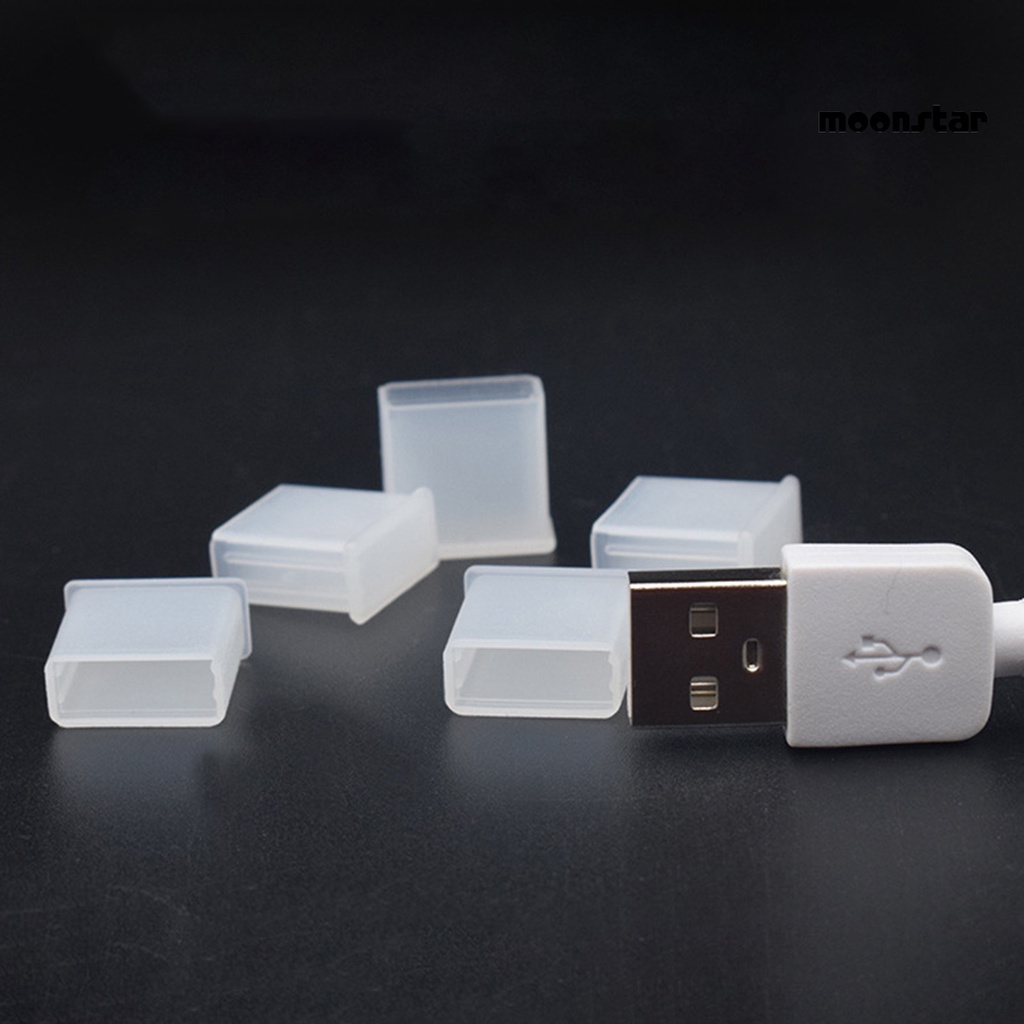 MO USB Cover Anti-dust Protective PE Mini USB-A Protective Sleeve for U Disk