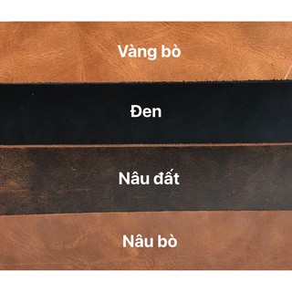 Ví Mini Da Bò Sáp Handmade - Nắp Ngang