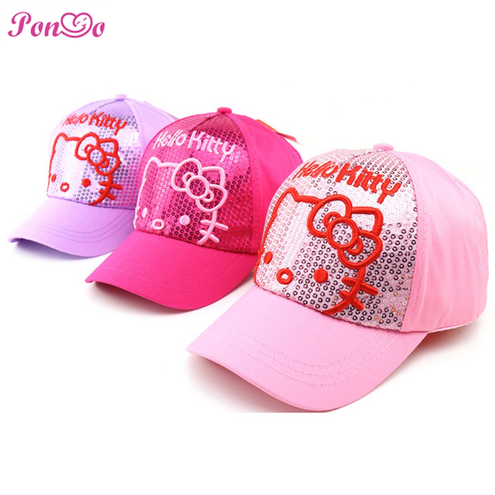 Mũ Lưỡi Trai Hello Kitty xinh xắn Cho Bé Gái Từ 2-8 Tuổi