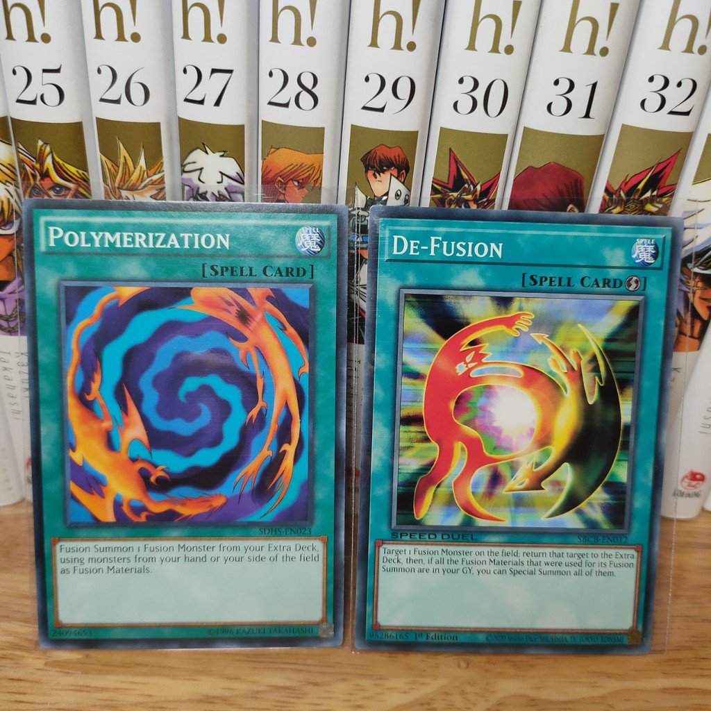Thẻ bài yugioh chính hãng set bài phép Polymerization và De-Fusion– Common