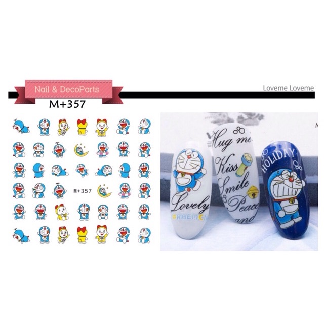 Sticker nail dán móng Doraemon Doremon