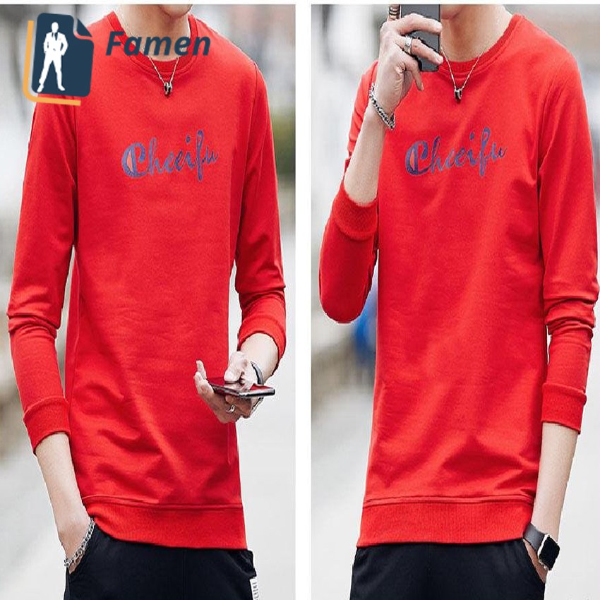Áo Thun Nam Dài Tay Hè Phom Rộng Có Chữ CheeiBu 5 màu tại shop Famen | BigBuy360 - bigbuy360.vn