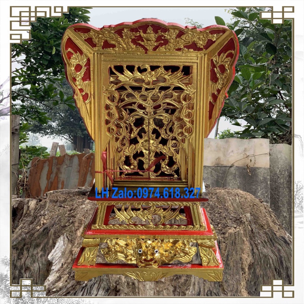Khám Bàn Thờ Gia Tiên Tượng Thờ Gỗ Mít Cao 71,81,91cm