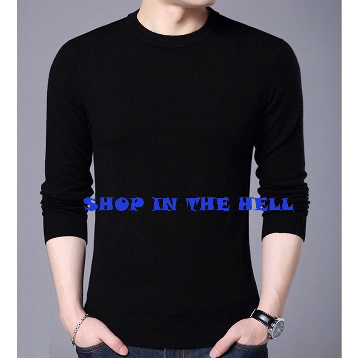 ÁO LEN TRƠN CỔ TRÒN CHẤT ĐẸP DÀI TAY MÀU TRẮNG | BigBuy360 - bigbuy360.vn