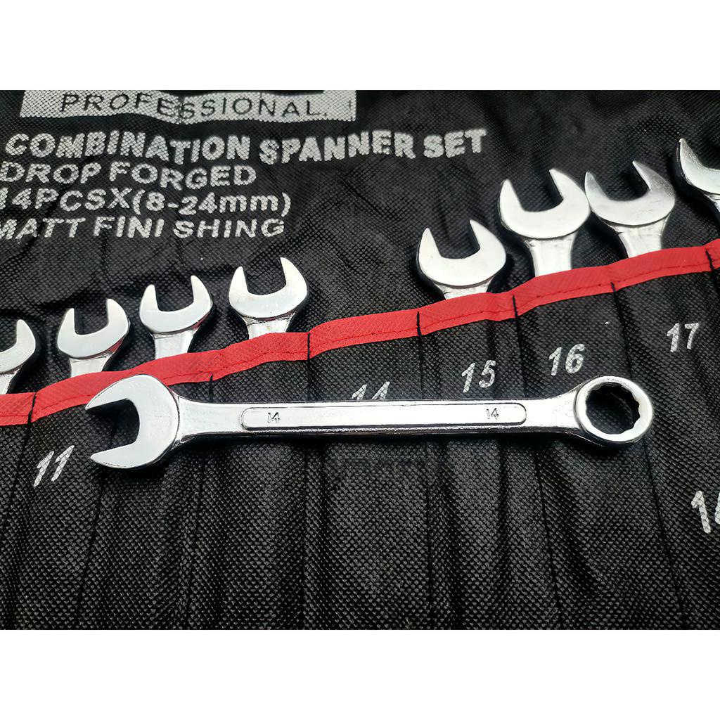 Bộ cờ lê yeti 14 cây tiêu chuẩn usa 8mm-24mm