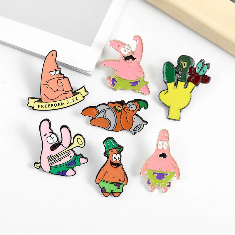 Pin cài áo nhân vật Spongebob Squarepants - GC481