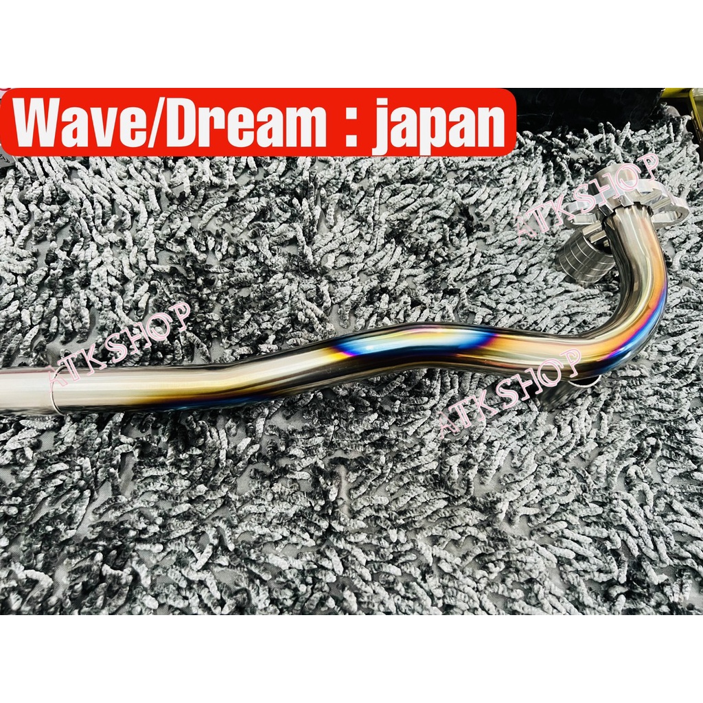 Cổ Pô Titan From thòng gắn cho Wave Dream Future đời đầu Tặng khâu nối inox 304 và Pát nhôm CNC