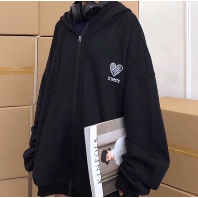 Áo khoác unisex G-ALPHA Nỉ Hàn Quốc Heart, áo khoác hoodie ulzzang G-ALPHA - C005 | BigBuy360 - bigbuy360.vn