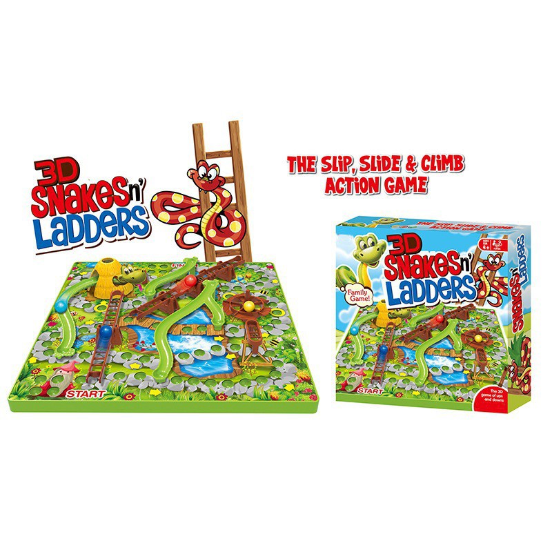 Trò Chơi Trí Tuệ Rắn và thang (Snakes and Ladders) 3D Cổ Điển, Board Game Hấp Dẫn