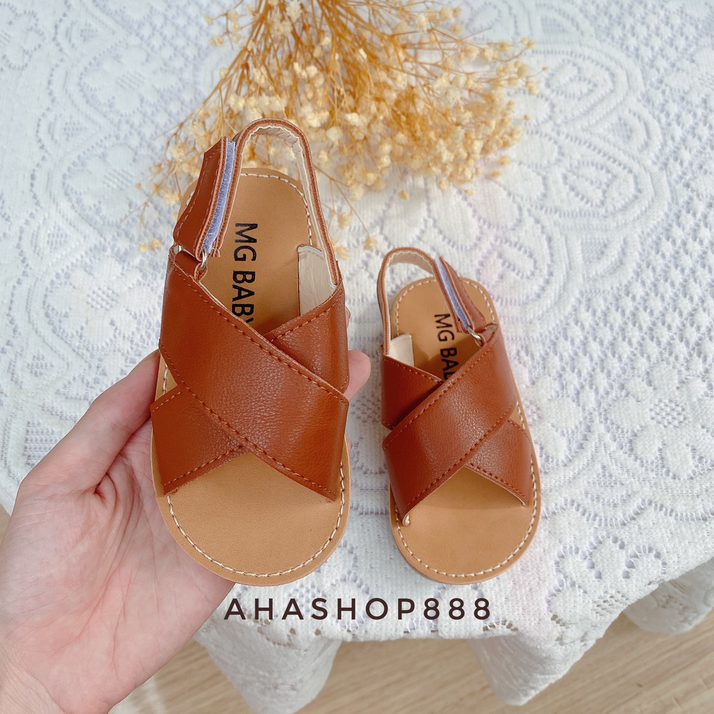 HÀNG QC Dép Sandal Quai Chéo Hàn Quốc Hàng Quảng Châu Chính Hãng Cho Bé Trai Bé Gái K028