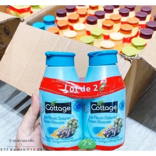 Combo 2 Chai Sữa tắm Cottage Pháp size Mini 250ml