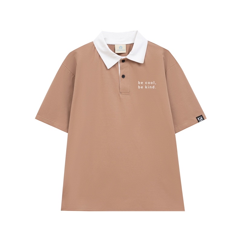 Áo Polo Phối Màu Form Unisex Be Cool Be Kind Chất Liệu 100% Cotton Co Giãn 4 Chiều