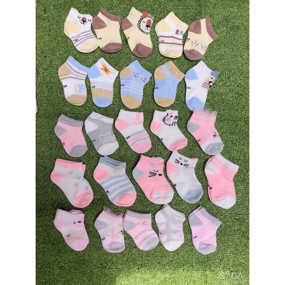 Set 5 đôi tất lưới điều hoà cho bé trai gái sơ sinh_3 tuổi