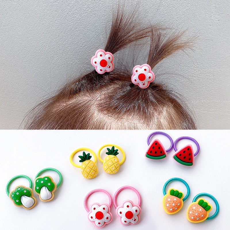 Set 30 Dây Cột Tóc Co Giãn Dễ Thương Cho Bé Gái