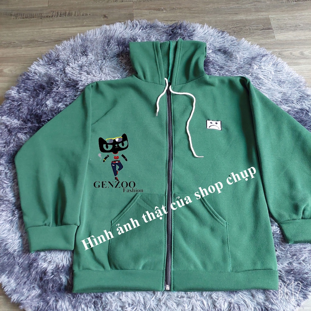 Áo khoác Hoodie form rộng Unisex có mũ Áo khoác nỉ  dây kéo LOG SMILE hot trend - GEN_ZOO | BigBuy360 - bigbuy360.vn