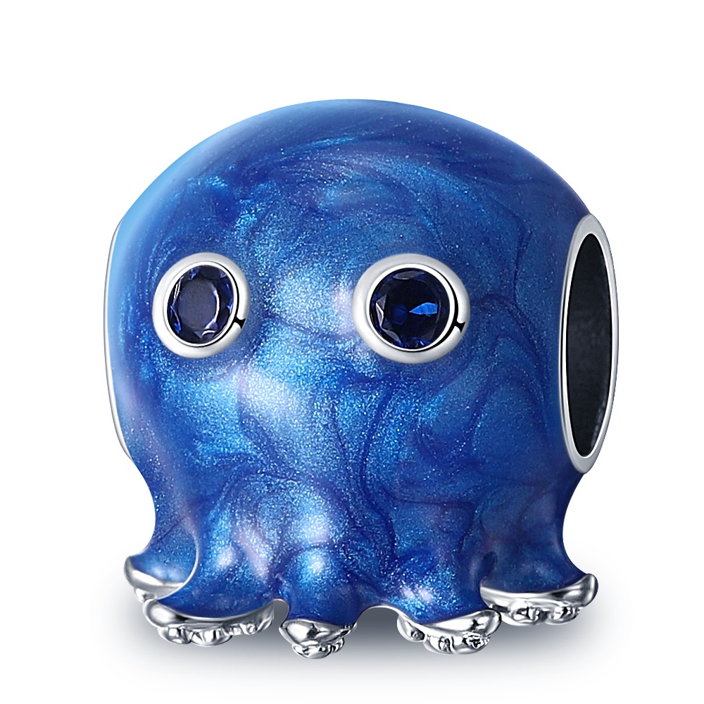 PANDORA Vòng Tay Bạc 925 Mặt Hình Trái Tim Và Bạch Tuộc/Ngựa Một Sừng Dễ Thương Thời Trang