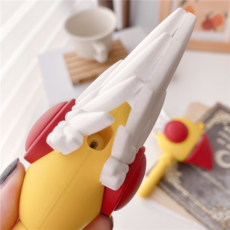 Ốp hộp sạc tai nghe Bluetooth silicon mềm họa tiết Sakura thích hợp cho AirPods Pro Airpods 1/2